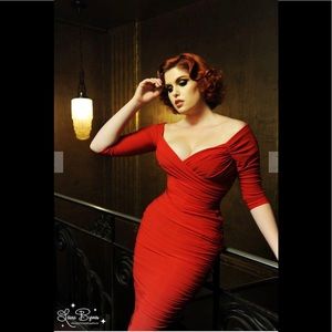 Red PUG Monica Dress in Large